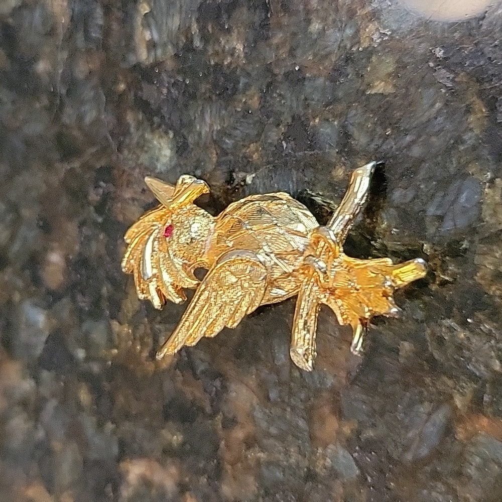 Vintage bird brooch